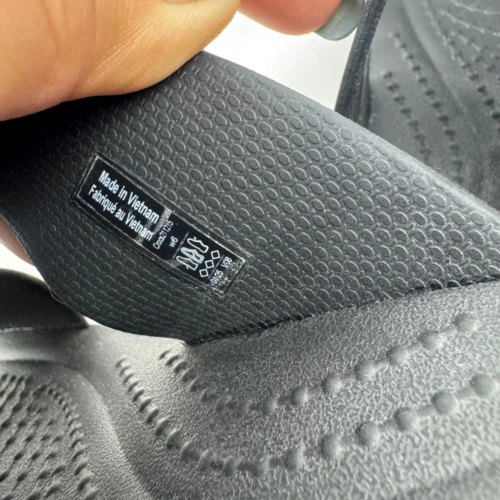 Crocs LiteRide Brooklyn Women Black Adjustable Strap Slides Sandals Size 6 - Picture 5 of 12